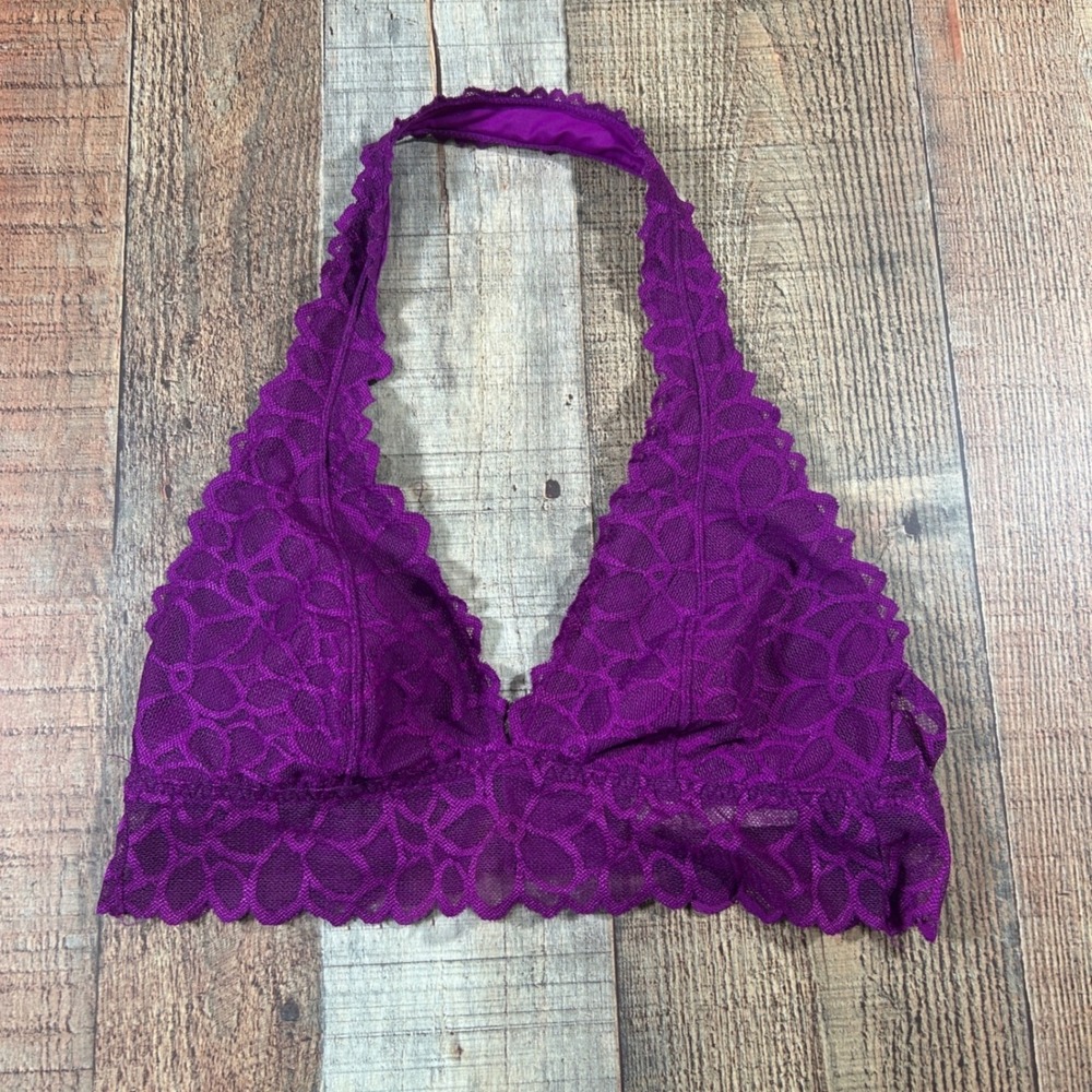 Victoria's Secret PINK Lace Bralette Purple Small No Wire
